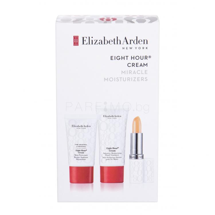 Elizabeth Arden Eight Hour Cream Skin Protectant Подаръчен комплект дневен крем за лице 15 ml + балсам за устни SPF15 3.7 g + крем за ръце 30 ml
