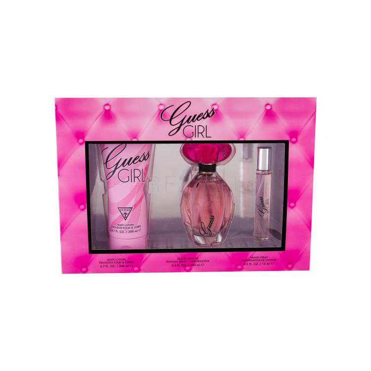 GUESS Girl Подаръчен комплект EDT 100 ml + лосион за тяло 200 ml + EDT 15 ml увредена кутия