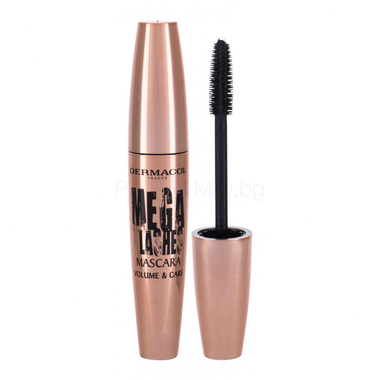 Dermacol Mega Lashes Volume &amp; Care Спирала за жени 11,5 ml Нюанс Black