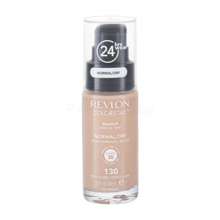 Revlon Colorstay Normal Dry Skin SPF20 Фон дьо тен за жени 30 ml Нюанс 130 Porcelain
