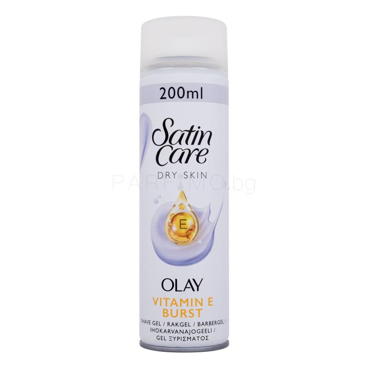 Gillette Satin Care Olay Vitamin E Burst Shave Gel Гел за бръснене за жени 200 ml