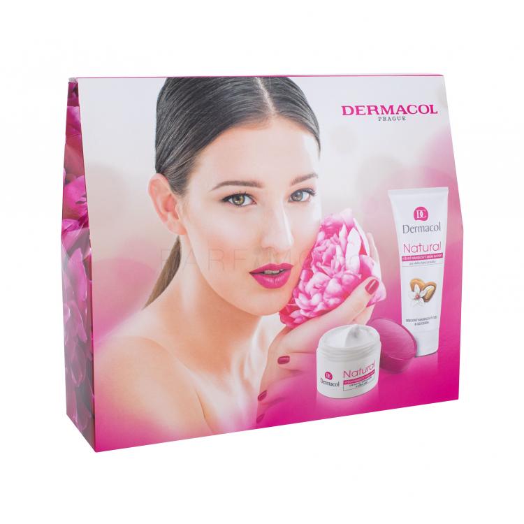 Dermacol Natural Almond Подаръчен комплект дневен крем за лице 50 ml + крем за ръце 100 ml