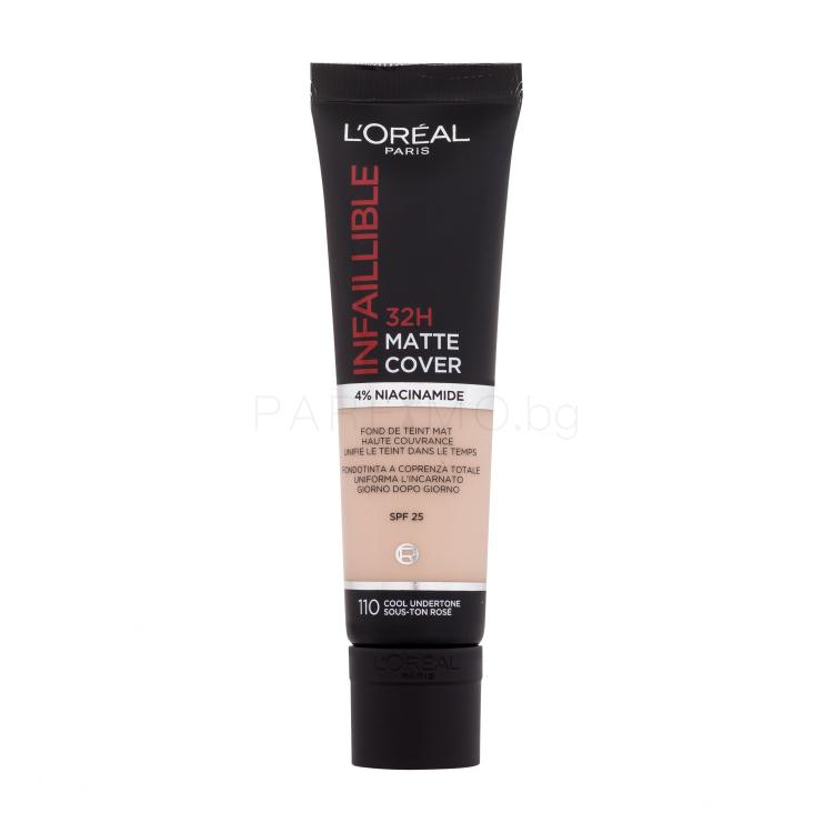 L&#039;Oréal Paris Infaillible 32H Matte Cover SPF25 Фон дьо тен за жени 30 ml Нюанс 110