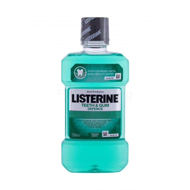 Listerine Teeth &amp; Gum Defence Defence Fresh Mint Mouthwash Вода за уста 250 ml