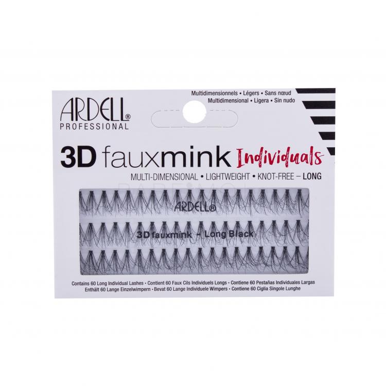 Ardell 3D Faux Mink Individuals Long Изкуствени мигли за жени 60 бр Нюанс Black