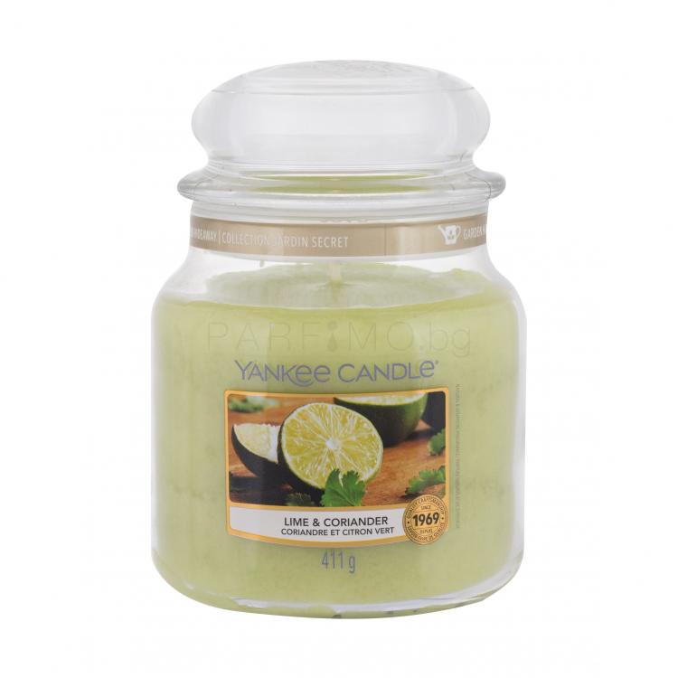 Yankee Candle Lime &amp; Coriander Ароматна свещ 411 гр