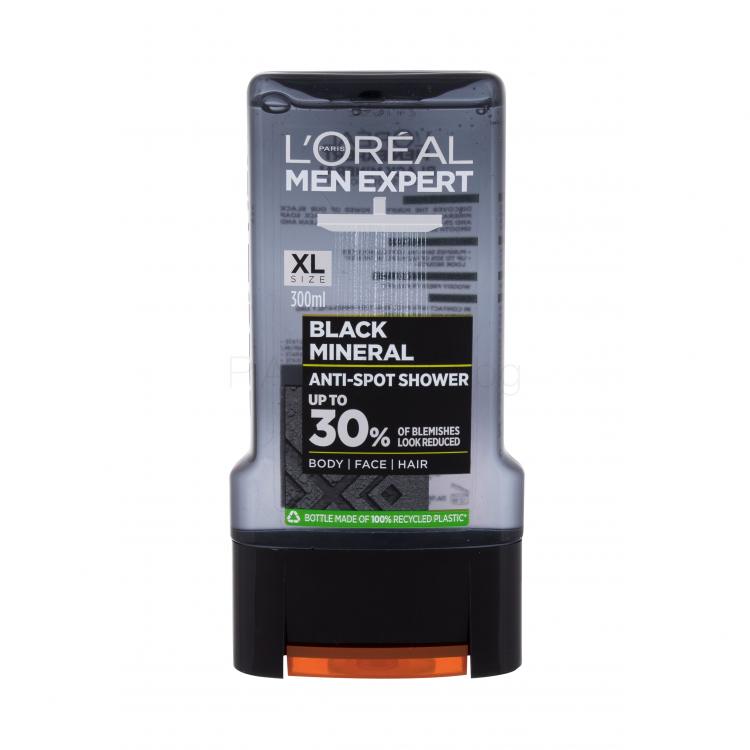 L&#039;Oréal Paris Men Expert Black Mineral Anti-Spot Душ гел за мъже 300 ml