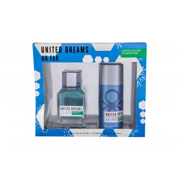 Benetton United Dreams Go Far Подаръчен комплект EDT 100 ml + дезодорант 150 ml