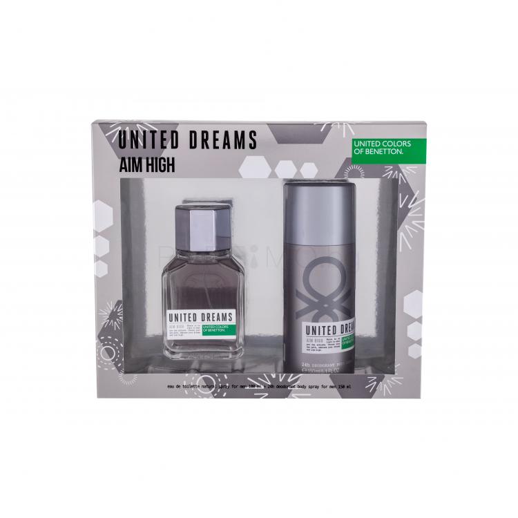 Benetton United Dreams Aim High Подаръчен комплект EDT 100 ml + дезодорант 150 ml