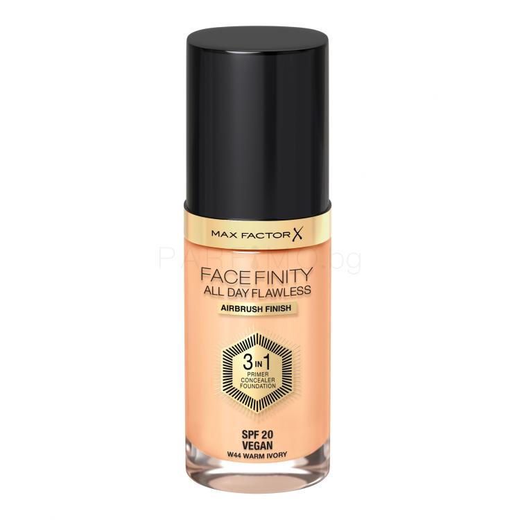 Max Factor Facefinity All Day Flawless SPF20 Фон дьо тен за жени 30 ml Нюанс W44 Warm Ivory