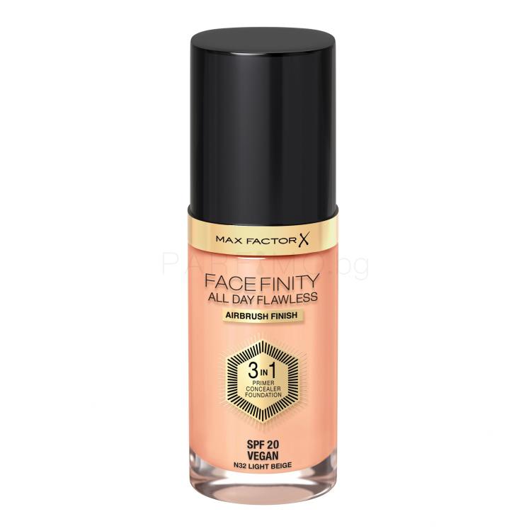Max Factor Facefinity All Day Flawless SPF20 Фон дьо тен за жени 30 ml Нюанс N32 Light Beige