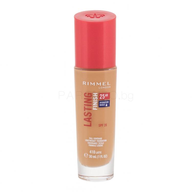 Rimmel London Lasting Finish 25H SPF20 Фон дьо тен за жени 30 ml Нюанс 410 Latte