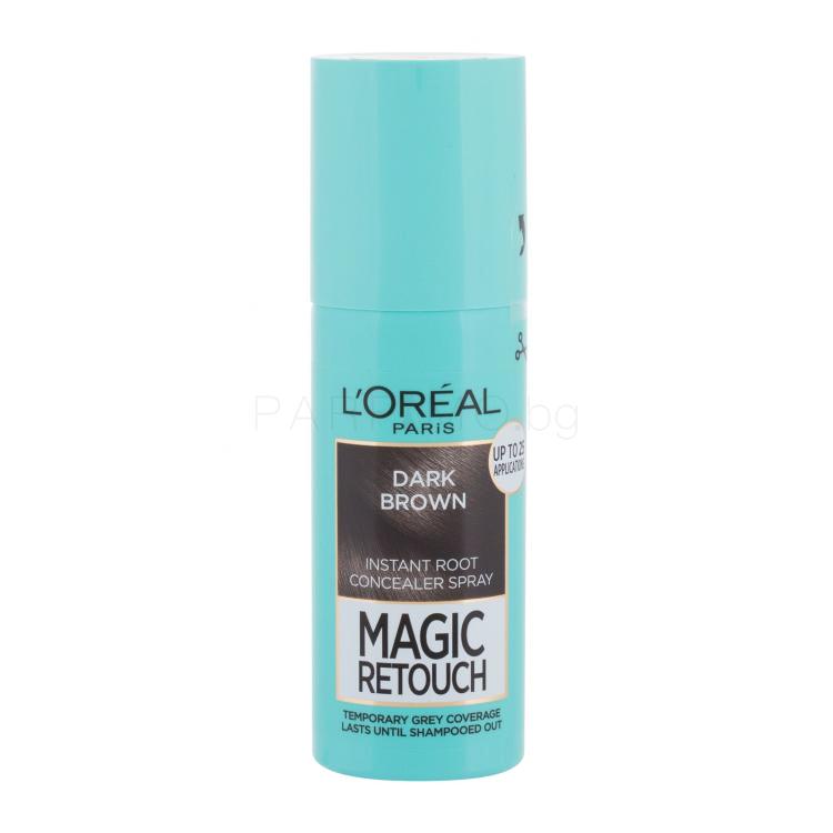 L&#039;Oréal Paris Magic Retouch Instant Root Concealer Spray Боя за коса за жени 75 ml Нюанс Dark Brown