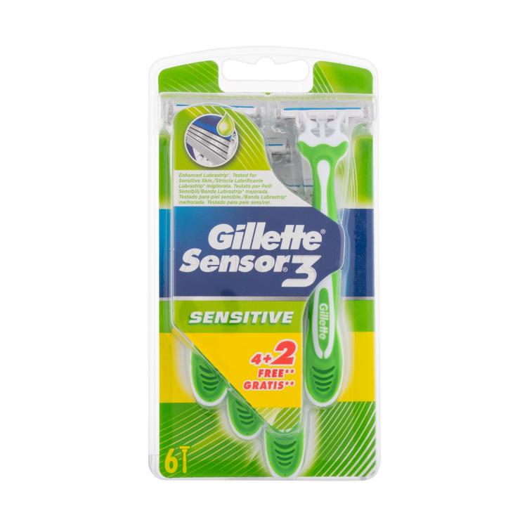 Gillette Sensor3 Sensitive Самобръсначка за мъже 6 бр