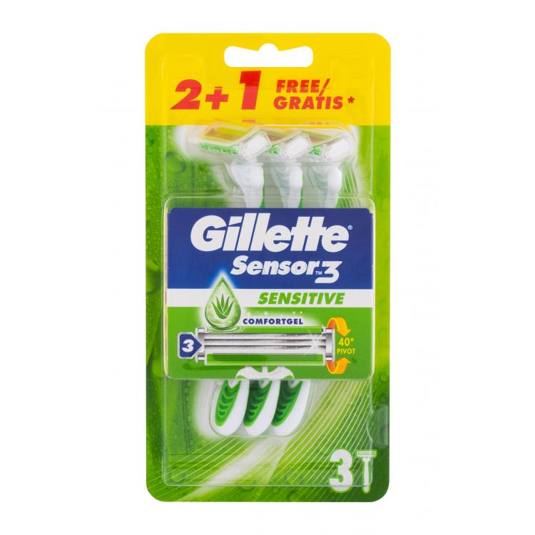 Gillette Sensor3 Sensitive Самобръсначка за мъже 3 бр