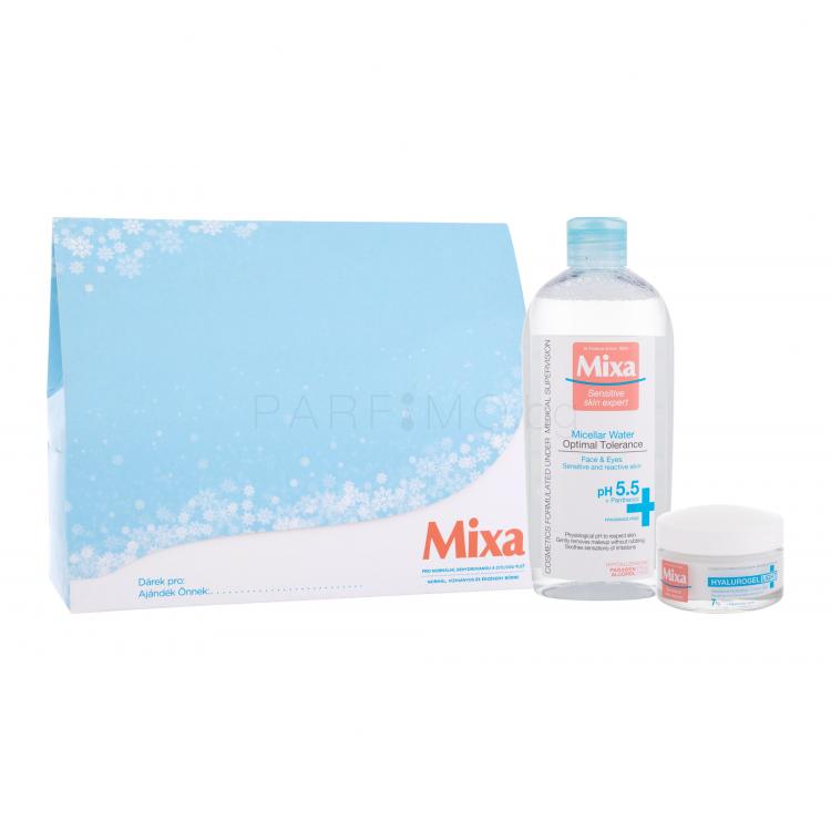 Mixa Hyalurogel Подаръчен комплект дневен крем за лице Sensitive Skin Expert Hyalurogel Light 50 ml + мицеларна вода Sensitive Skin Expert Optimal Tolerance 400 ml