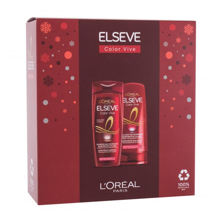 L&#039;Oréal Paris Elseve Color-Vive Подаръчен комплект шампоан Elseve Color Vive 250 ml + балсам за коса Elseve Color Vive 200 ml