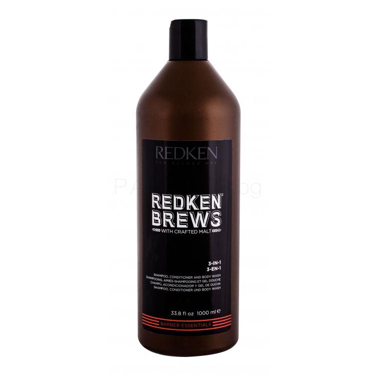 Redken Brews 3-In-1 Шампоан за мъже 1000 ml