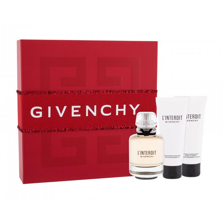 Givenchy L&#039;Interdit Подаръчен комплект EDP 80 ml + лосион за тяло 75 ml + душ гел 75 ml