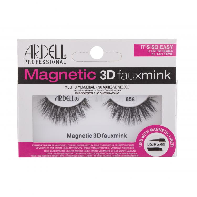 Ardell Magnetic 3D Faux Mink 858 Изкуствени мигли за жени 1 бр Нюанс Black