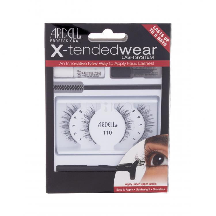Ardell X-Tended Wear Lash System 110 Изкуствени мигли за жени Нюанс Black Комплект