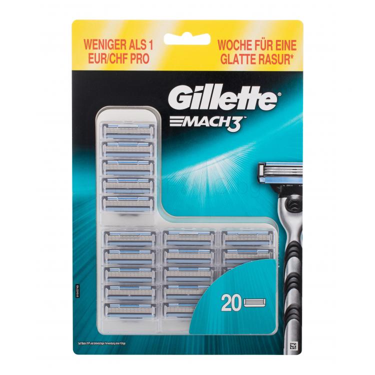 Gillette Mach3 Резервни ножчета за мъже 20 бр