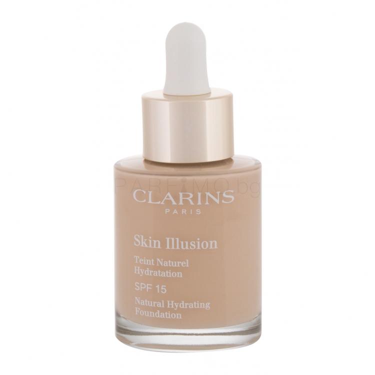 Clarins Skin Illusion Natural Hydrating SPF15 Фон дьо тен за жени 30 ml Нюанс 105 Nude