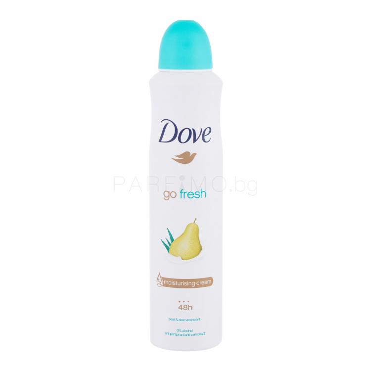 Dove Go Fresh Pear &amp; Aloe Vera 48h Антиперспирант за жени 250 ml