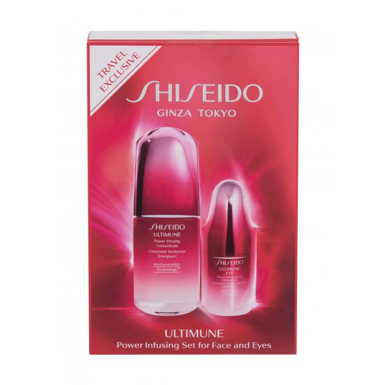 Shiseido Ultimune Power Infusing Set for Face and Eyes Подаръчен комплект серум за лице Ultimune Power Infusing Concentrate 50 ml + околоочен серум Ultimune Power Infusing Eye Concentrate 15 ml