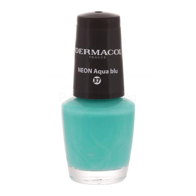 Dermacol Neon Лак за нокти за жени 5 ml Нюанс 37 Neon Aqua Blu