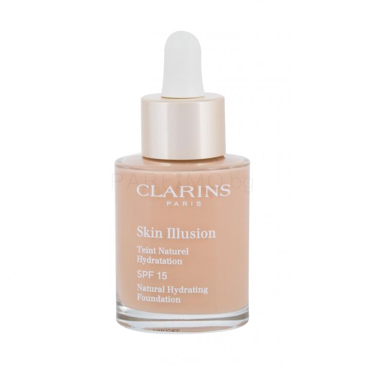 Clarins Skin Illusion Natural Hydrating SPF15 Фон дьо тен за жени 30 ml Нюанс 108.5 Cashew