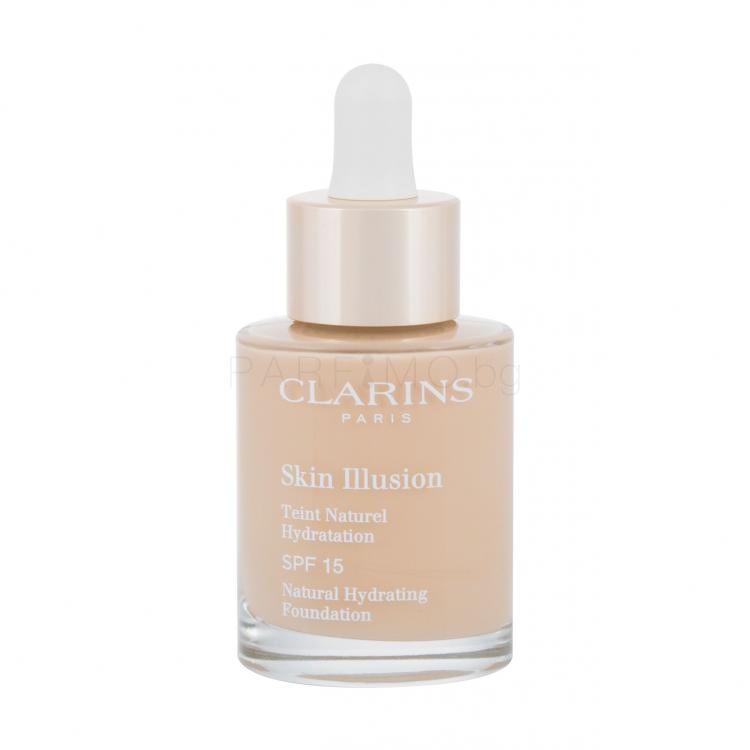 Clarins Skin Illusion Natural Hydrating SPF15 Фон дьо тен за жени 30 ml Нюанс 101 Linen