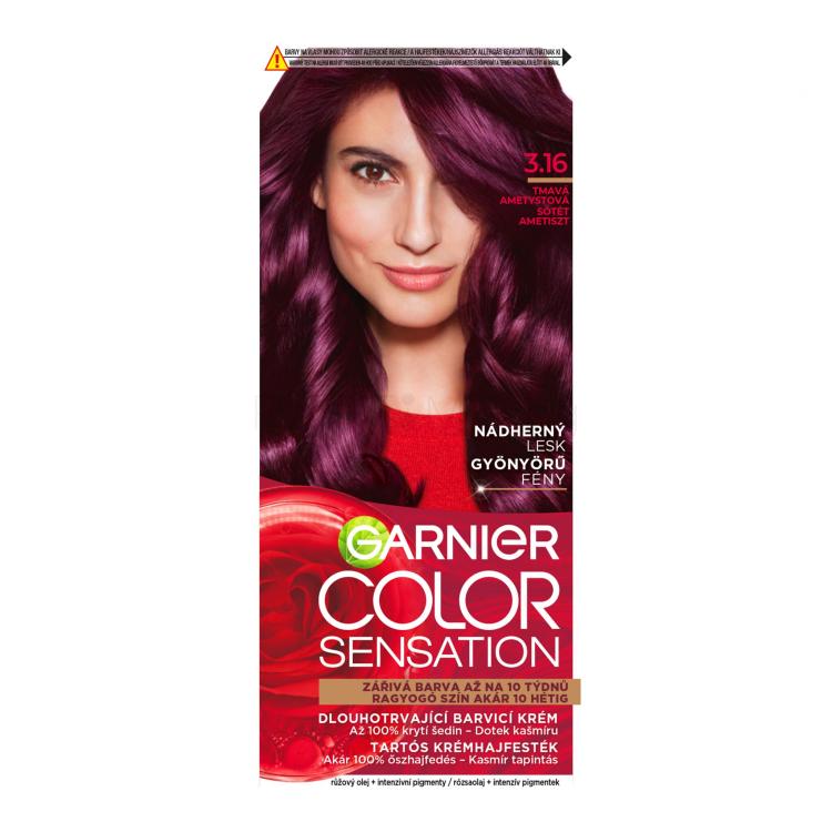 Garnier Color Sensation Боя за коса за жени 40 ml Нюанс 3,16 Deep Amethyste