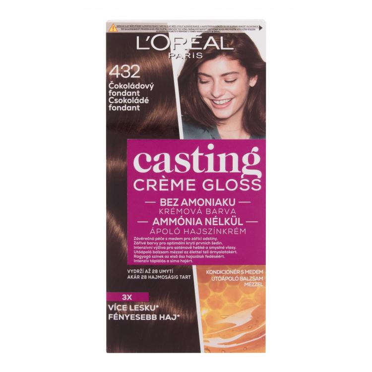 L&#039;Oréal Paris Casting Creme Gloss Боя за коса за жени 48 ml Нюанс 432 Maroon Supreme