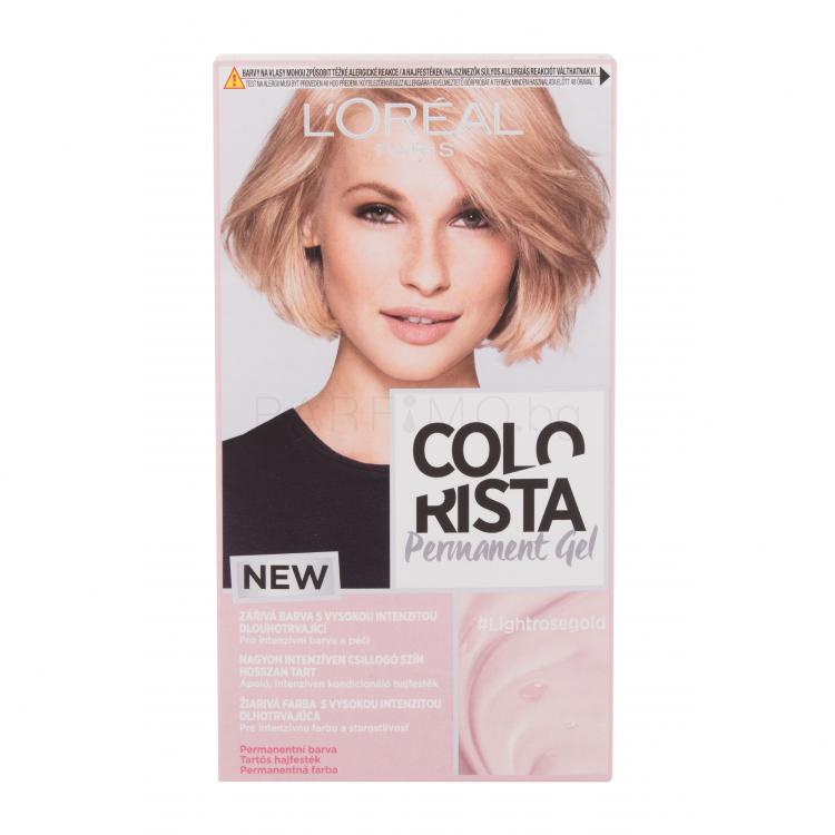 L&#039;Oréal Paris Colorista Permanent Gel Боя за коса за жени 60 ml Нюанс Light Rosegold