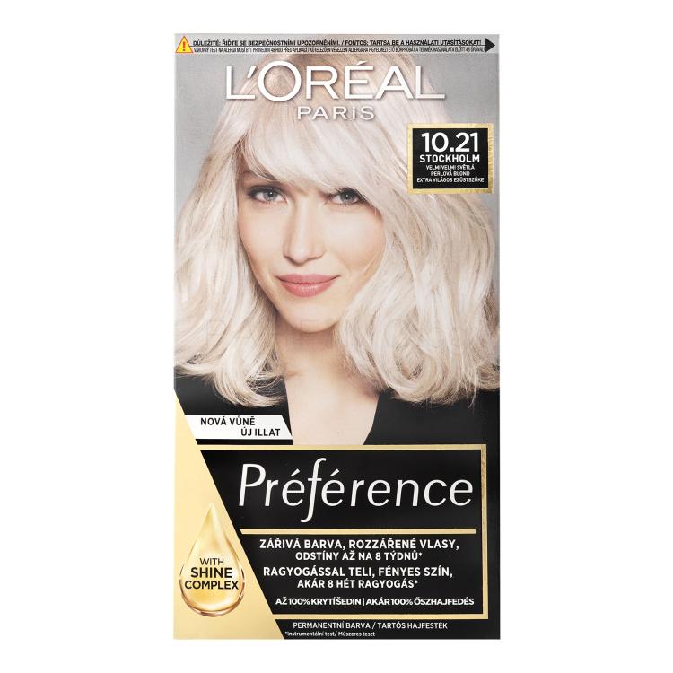 L&#039;Oréal Paris Préférence Боя за коса за жени 60 ml Нюанс 10,21 Stockholm