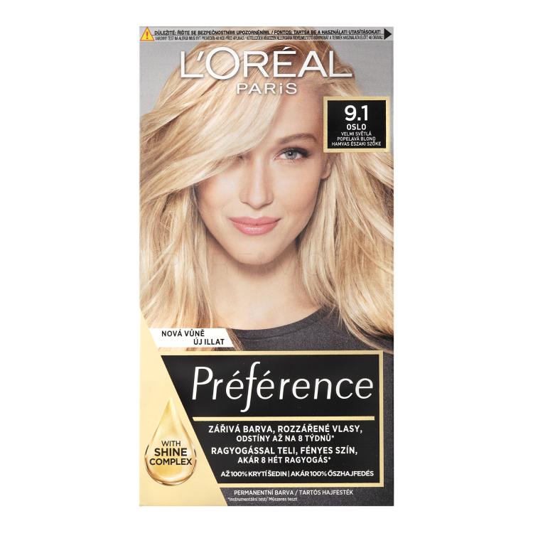 L&#039;Oréal Paris Préférence Боя за коса за жени 60 ml Нюанс 9,1 Oslo