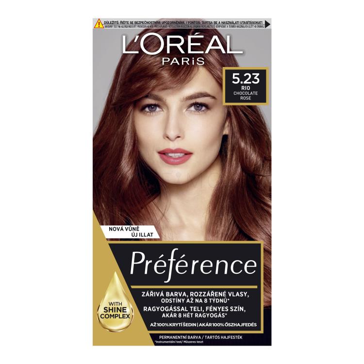 L&#039;Oréal Paris Préférence Боя за коса за жени 60 ml Нюанс 5,23 Rio