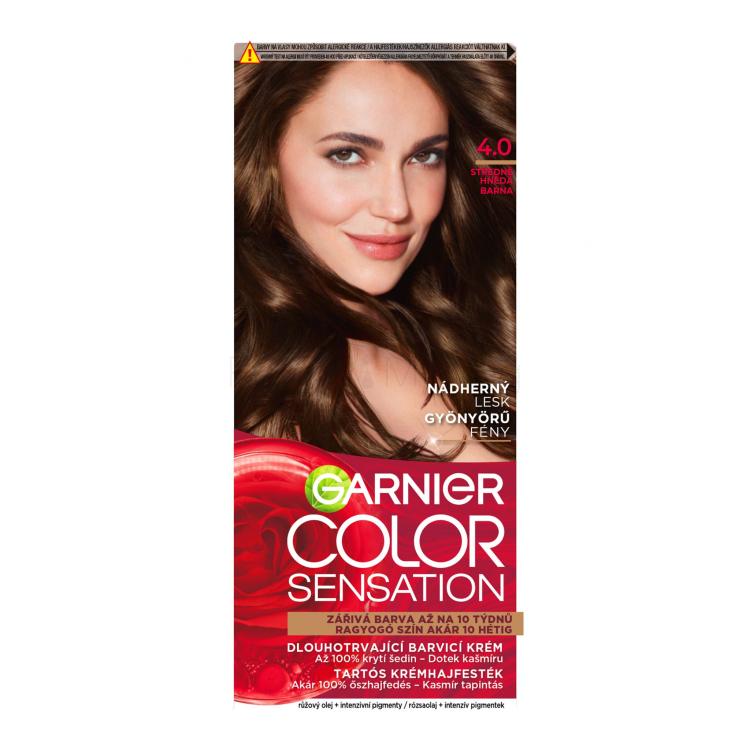 Garnier Color Sensation Боя за коса за жени 40 ml Нюанс 4,0 Deep Brown