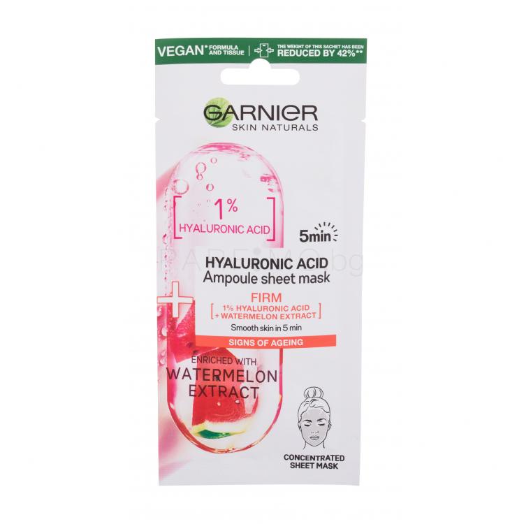 Garnier Skin Naturals Hyaluronic Acid Ampoule Маска за лице за жени 1 бр