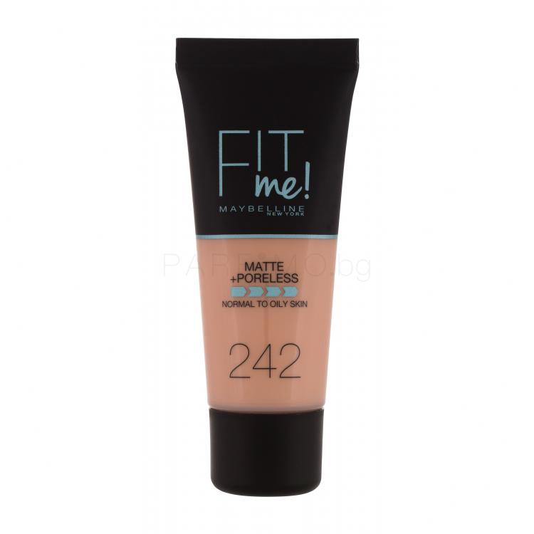 Maybelline Fit Me! Matte + Poreless Фон дьо тен за жени 30 ml Нюанс 242 Light Honey