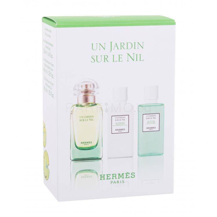 Hermes Un Jardin Sur Le Nil Подаръчен комплект EDT 50 ml + лосион за тяло 40 ml + душ гел 40 ml