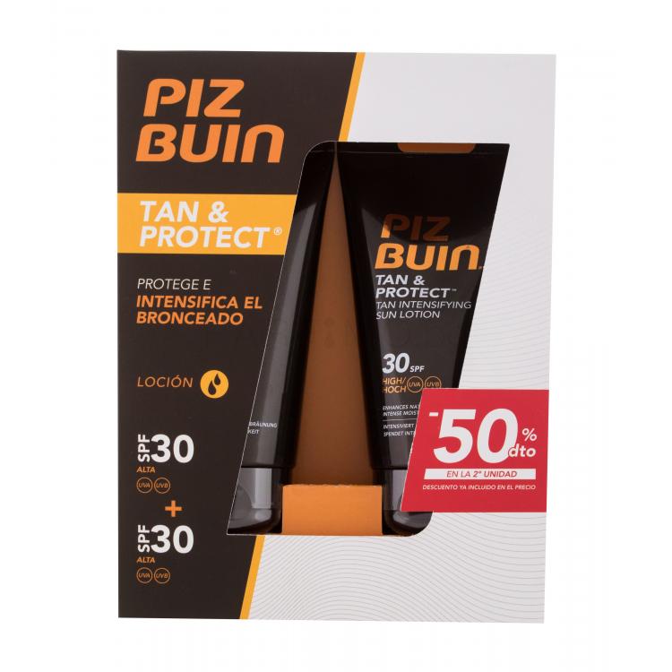 PIZ BUIN Tan &amp; Protect Tan Intensifying Sun Lotion SPF30 SET Подаръчен комплект слънцезащитен лосион Tan &amp; Protect Sun Lotion SPF30 2 x 150 ml