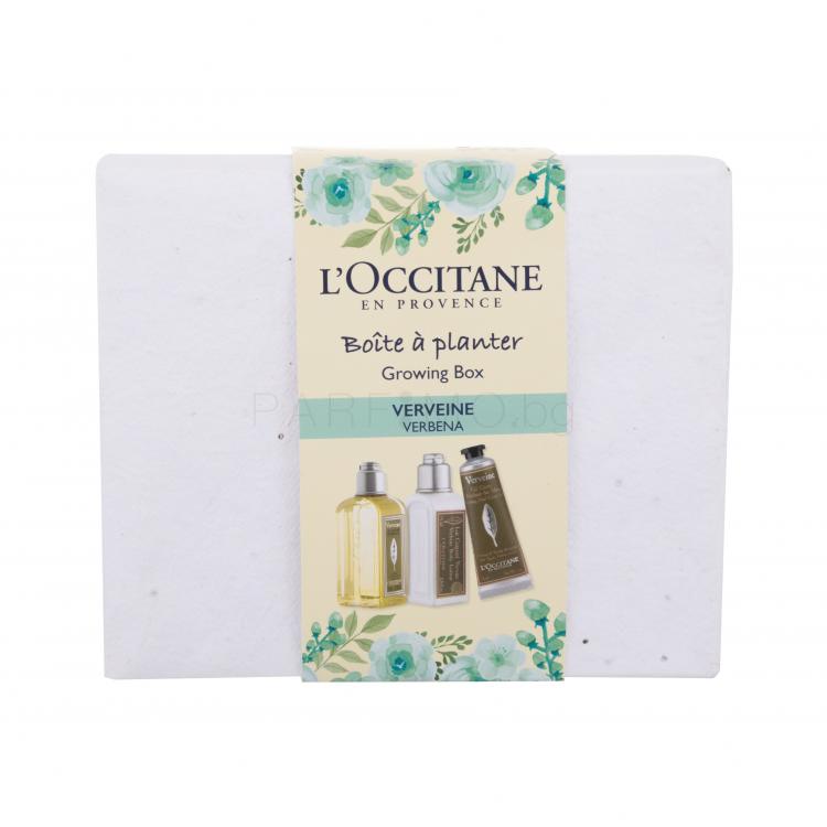 L&#039;Occitane Verveine Growing Box Подаръчен комплект душ гел Verveine Shower Gel 70 ml + лосион за тяло Verveine Body Lotion 75 ml + крем за ръце Cooling Hand Cream Gel 30 ml