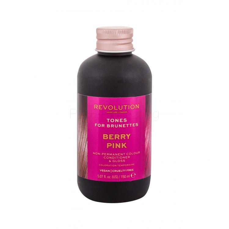 Revolution Haircare London Tones For Brunettes Боя за коса за жени 150 ml Нюанс Berry Pink