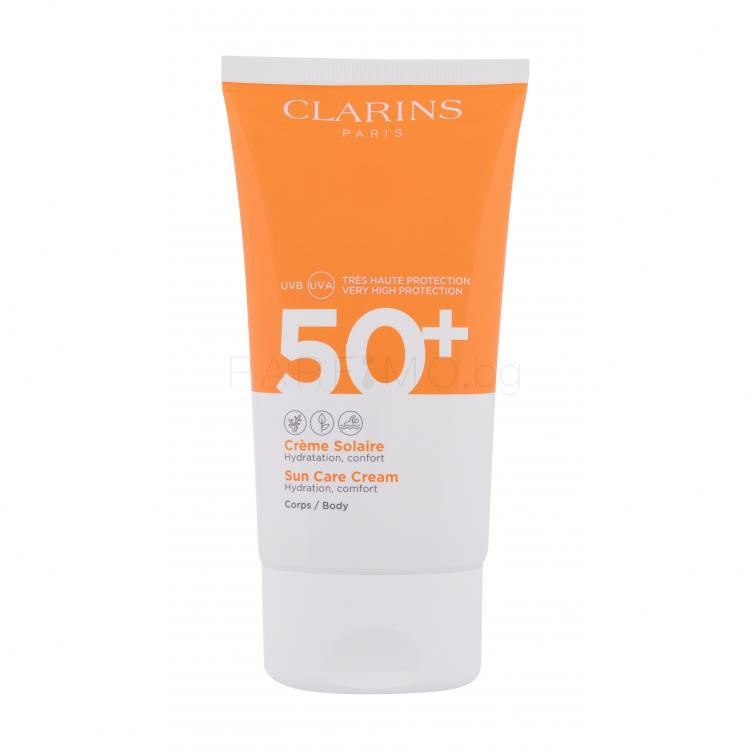 Clarins Sun Care Cream SPF50+ Слънцезащитна козметика за тяло за жени 150 ml