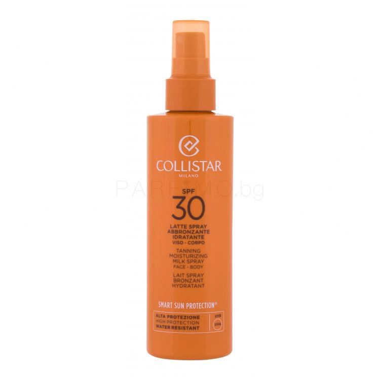 Collistar Smart Sun Protection Tanning Moisturizing Milk Spray SPF30 Слънцезащитна козметика за тяло 200 ml