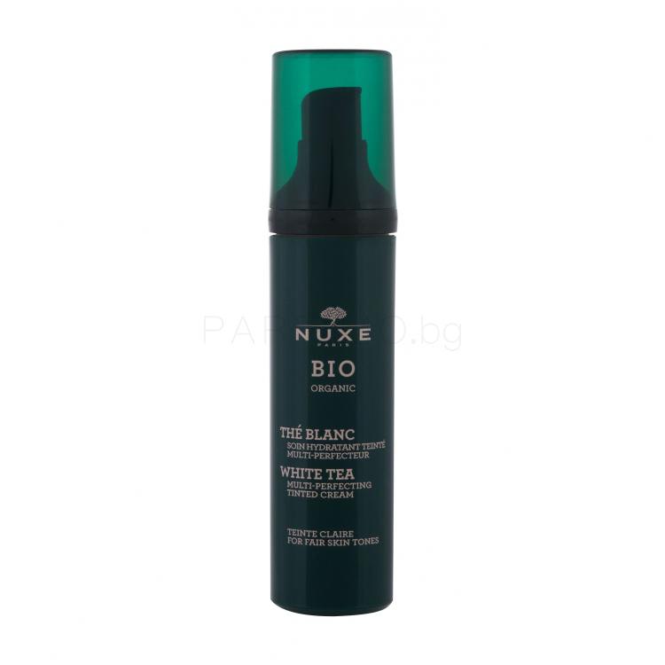 NUXE Bio Organic White Tea Tinted Cream Fair Skin Tones Дневен крем за лице за жени 50 ml Нюанс Claire
