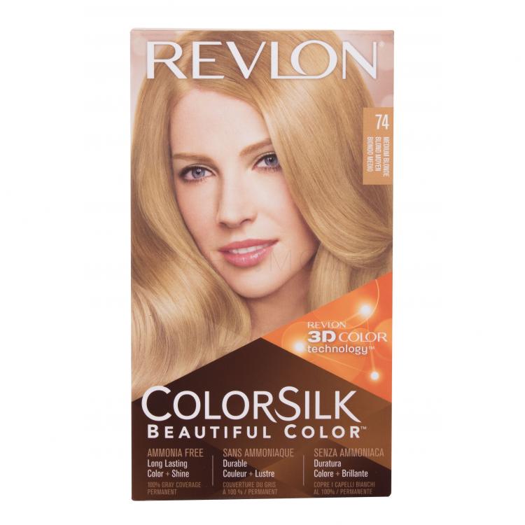 Revlon Colorsilk Beautiful Color Боя за коса за жени Нюанс 74 Medium Blonde Комплект