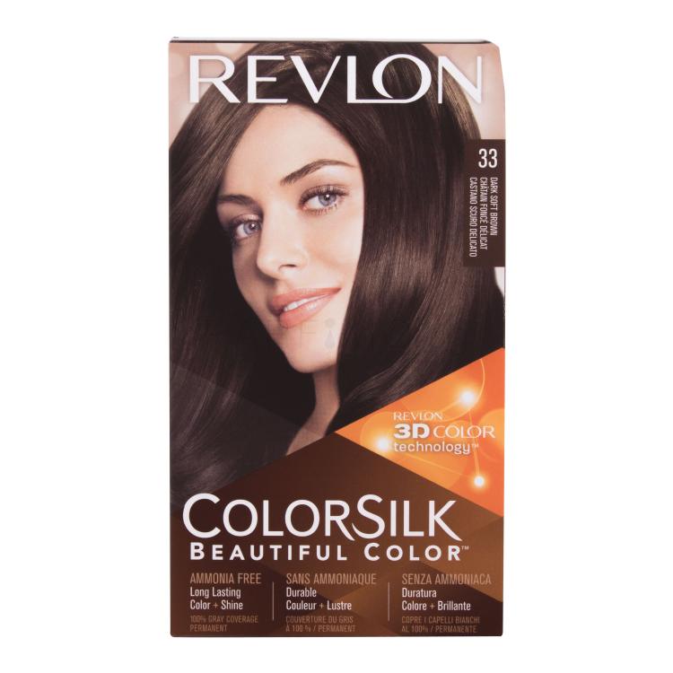 Revlon Colorsilk Beautiful Color Боя за коса за жени Нюанс 33 Dark Soft Brown Комплект